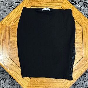 *BAILEY 44* Black Pencil Stretch Skirt w/ Button Accents Size XS